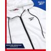 imageReebok Womens Jacket  Weather Resistant Fleece Lined Windbreaker Jackets for Women  Cozy Zip Up Hoodie Jacket SXLWhiteBlack Trim