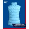 imageReebok Womens Puffer Vest  Quilted Insulated Winter Vest High Collar  Sleeveless Jacket for Women SXLSoft Blue