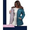 imageReebok Womens Winter Jacket  Reversible Quilted Puffer with Sherpa Fleece Lining  Parka Coat for Women S3X Plus SizePeacock