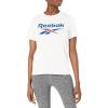 imageReebok Womens Big Logo TeeWhiteVector Blue
