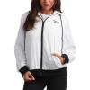 imageReebok Womens Jacket  Weather Resistant Fleece Lined Windbreaker Jackets for Women  Cozy Zip Up Hoodie Jacket SXLWhiteBlack Trim