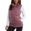 imageReebok Womens Puffer Vest  Quilted Insulated Winter Vest High Collar  Sleeveless Jacket for Women SXLRose Pink