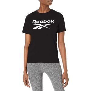 imageReebok Womens Big Logo TeeBlackWhite Logo