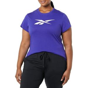 imageReebok Womens Big Logo TeeBold PurpleWhite Vector Logo