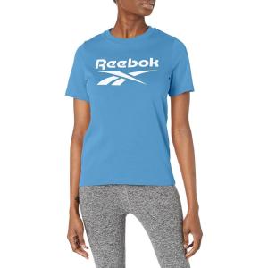 imageReebok Womens Big Logo TeeEssential BlueWhite Logo