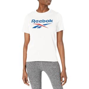 imageReebok Womens Big Logo TeeWhiteVector Blue