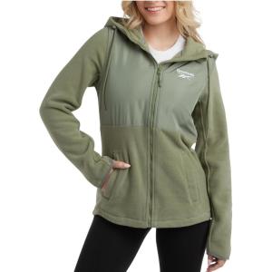 imageReebok Womens Jacket  Polar Fleece Sweatshirt Jacket  Lightweight Coat for Women SXLSage