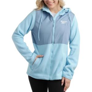 imageReebok Womens Jacket  Polar Fleece Sweatshirt Jacket  Lightweight Coat for Women SXLSoft Blue