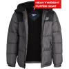 imageReebok Mens Puffer Jacket  Heavyweight Quilted Puffer Coat with Wide Hood  Weather Resistant Ski Jacket for Men MXXLBlackCharcoal