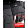 imageReebok Mens Puffer Jacket  Heavyweight Quilted Puffer Coat with Wide Hood  Weather Resistant Ski Jacket for Men MXXLBlackCharcoal