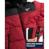 imageReebok Mens Puffer Jacket  Heavyweight Quilted Puffer Coat with Wide Hood  Weather Resistant Ski Jacket for Men MXXLBlackDark Red