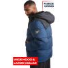 imageReebok Mens Puffer Jacket  Heavyweight Quilted Puffer Coat with Wide Hood  Weather Resistant Ski Jacket for Men MXXLBlackNothern Night