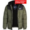 imageReebok Mens Puffer Jacket  Heavyweight Quilted Puffer Coat with Wide Hood  Weather Resistant Ski Jacket for Men MXXLBlackVarsity Green