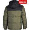imageReebok Mens Puffer Jacket  Heavyweight Quilted Puffer Coat with Wide Hood  Weather Resistant Ski Jacket for Men MXXLBlackVarsity Green