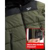 imageReebok Mens Puffer Jacket  Heavyweight Quilted Puffer Coat with Wide Hood  Weather Resistant Ski Jacket for Men MXXLBlackVarsity Green