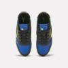 imageReebok UnisexChild Classic Leather Step N Flash SneakerBlackVector BlueLaser Lime