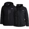 imageReebok Womens Winter Coat  Waterproof Windbreaker Jacket with Removable Puffer Coat  System Jacket for Women SXLJet Black