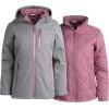 imageReebok Womens Winter Coat  Waterproof Windbreaker Jacket with Removable Puffer Coat  System Jacket for Women SXLMedium Grey