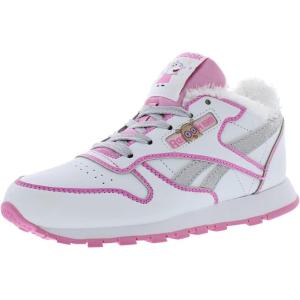 imageReebok UnisexChild Classic Leather SneakerFootwear WhiteIcono PinkFootwear White