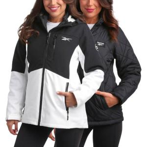 imageReebok Womens Winter Coat  Waterproof Windbreaker Jacket with Removable Puffer Coat  System Jacket for Women SXLWhiteBlack