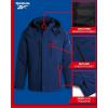 imageReebok Mens Winter Coat Softshell Jacket with Removable Puffer Coat  System Ski Jacket for Men MXXLBatik Blue