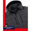 imageReebok Mens Winter Coat Softshell Jacket with Removable Puffer Coat  System Ski Jacket for Men MXXLCharcoal Grey