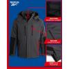 imageReebok Mens Winter Coat Softshell Jacket with Removable Puffer Coat  System Ski Jacket for Men MXXLCharcoal Grey