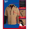 imageReebok Mens Winter Coat Softshell Jacket with Removable Puffer Coat  System Ski Jacket for Men MXXLDark Khaki