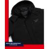 imageReebok Mens Winter Coat Softshell Jacket with Removable Puffer Coat  System Ski Jacket for Men MXXLJet Black