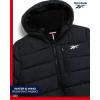 imageReebok Mens Winter Jacket  Heavyweight Quilted Puffer Parka Coat  Ski Jacket for Men Sherpa Lined Hood SXLJet Black