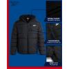 imageReebok Mens Winter Jacket  Heavyweight Quilted Puffer Parka Coat  Ski Jacket for Men Sherpa Lined Hood SXLJet Black