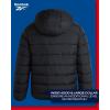 imageReebok Mens Winter Jacket  Heavyweight Quilted Puffer Parka Coat  Ski Jacket for Men Sherpa Lined Hood SXLJet Black