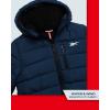imageReebok Mens Winter Jacket  Heavyweight Quilted Puffer Parka Coat  Ski Jacket for Men Sherpa Lined Hood SXLVector Navy Blue