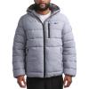 imageReebok Mens Winter Jacket  Heavyweight Quilted Puffer Parka Coat  Ski Jacket for Men Sherpa Lined Hood SXLGrey