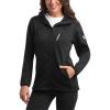 imageReebok Womens Jacket  Active Performance Fleece Lined Softshell Jacket with Hood  Lightweight Jackets for Women S3XBlack