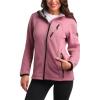 imageReebok Womens Jacket  Active Performance Fleece Lined Softshell Jacket with Hood  Lightweight Jackets for Women S3XDark Dusty Rose