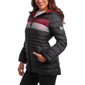 imageReebok Women Jacket  Packable Quilted Puffer Coat  Casual Jacket for Women SXLJet Black