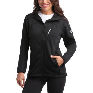 imageReebok Womens Jacket  Active Performance Fleece Lined Softshell Jacket with Hood  Lightweight Jackets for Women S3XBlack