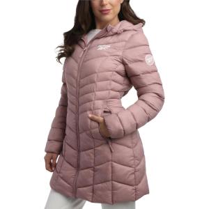 imageReebok Womens Winter Jacket  Long Length Quilted Puffer Parka  Heavyweight Outerwear Coat for Women SXLDusty Rose Pink
