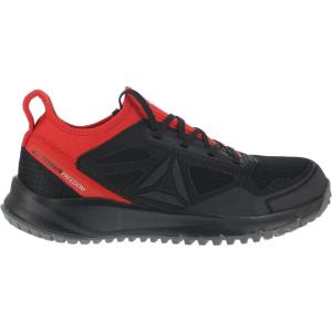imageReebok Mens All Terrain Safety Toe Trail Running Work ShoeBlack and Red