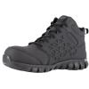 imageReebok Mens Rb4060 Sublite Cushion Work Safety Athletic Mid Cut Composite Toe Shoe Black and GrayBlack