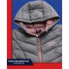 imageReebok Womens Winter Jacket  Long Length Quilted Puffer Parka  Heavyweight Outerwear Coat for Women SXLMed Grey