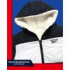 imageReebok Womens Winter Jacket  Reversible Quilted Puffer Coat with Sherpa Fleece Lining  Reversible Jacket for Women SXLJet Black