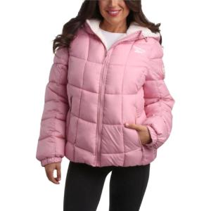 imageReebok Womens Winter Jacket  Heavyweight Quilted Puffer Parka Coat  Sherpa Lined Ski Jacket for Women SXLMauve