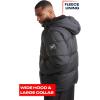 imageReebok Mens Puffer Jacket  Heavyweight Quilted Puffer Coat with Wide Hood  Weather Resistant Ski Jacket for Men MXXLBlack