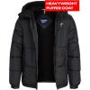 imageReebok Mens Puffer Jacket  Heavyweight Quilted Puffer Coat with Wide Hood  Weather Resistant Ski Jacket for Men MXXLBlack
