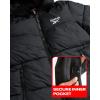 imageReebok Mens Puffer Jacket  Heavyweight Quilted Puffer Coat with Wide Hood  Weather Resistant Ski Jacket for Men MXXLBlack