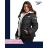imageReebok Womens Winter Jacket  Heavyweight Quilted Puffer Parka Coat  Sherpa Lined Ski Jacket for Women SXLJet Black