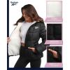 imageReebok Womens Winter Jacket  Heavyweight Quilted Puffer Parka Coat  Sherpa Lined Ski Jacket for Women SXLJet Black