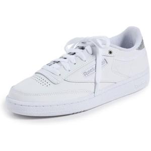 imageReebok Womens Club C 85Ftwr WhiteFtwr WhiteSilver Met